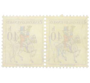 Сцепка из двух марок 40 геллеров 1974 года Чехословакия «Чехословацкая почтовая служба» — Фото №2