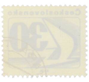 Почтовая марка 30 геллеров 1974 года Чехословакия «Почтовые эмблемы — Стилизованное письмо» — Фото №2