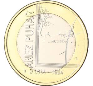 3 евро 2014 года Словения «200 лет со дня рождения Янеша Пухара» — Фото №1