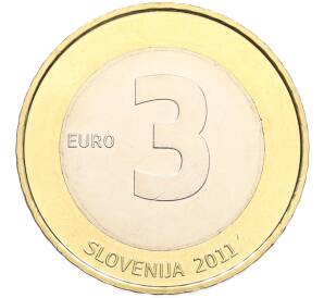3 евро 2011 года Словения «20 лет независимости Словении» — Фото №2
