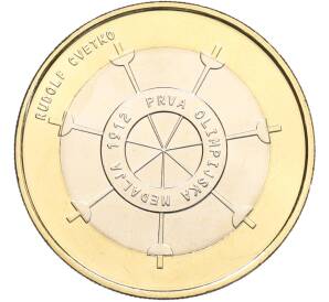 3 евро 2012 года Словения «100 лет первой олимпийской медали Словении» — Фото №1