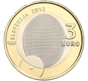 3 евро 2012 года Словения «100 лет первой олимпийской медали Словении» — Фото №2