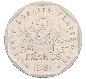 2 франка 1981 года Франция — Фото №1