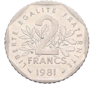 2 франка 1981 года Франция — Фото №1