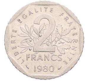 2 франка 1980 года Франция — Фото №1