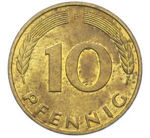 10 пфеннигов 1982 года F Германия — Фото №2