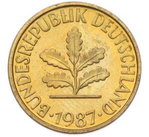 10 пфеннигов 1987 года F Германия — Фото №1