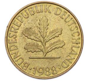 10 пфеннигов 1988 года F Германия — Фото №1