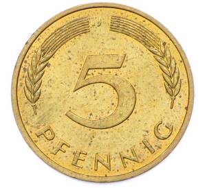 5 пфеннигов 1980 года J Германия — Фото №2