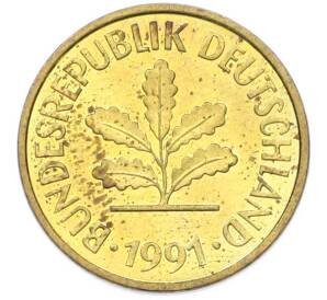 5 пфеннигов 1991 года D Германия — Фото №1