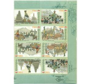 Часть листа марок 1500 рупий 2011 года Индонезия «Традиционные церемонии» — Фото №1