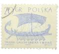 Почтовая марка 20 грошей 1963 года Польша «Парусные суда — Греческая триера V века до н. э.» (Артикул: K12-83516) — Фото №1