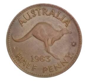 1/2 пенни 1963 года Австралия — Фото №1