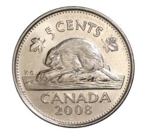 5 центов 2008 года Канада — Фото №1
