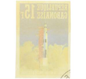 Почтовая марка 15 франков 1971 года Габон «Аполло-14» — Фото №2