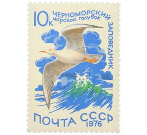 Почтовая марка 10 копеек 1976 года «Черноморский заповедник — Морской голубок» — Фото №1