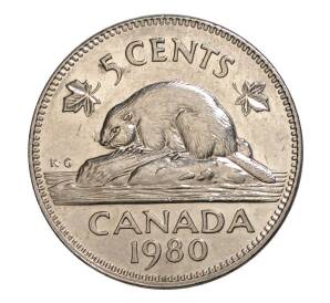 5 центов 1980 года Канада — Фото №1