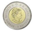 Монета 2 доллара 2018 года Канада — 100 лет со дня окончания Первой Мировой войны (цветное покрытие) (Артикул M2-35252)