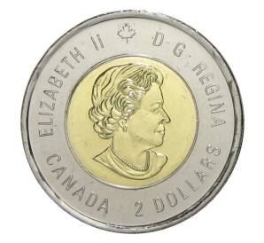 2 доллара 2018 года Канада — 100 лет со дня окончания Первой Мировой войны (цветное покрытие)