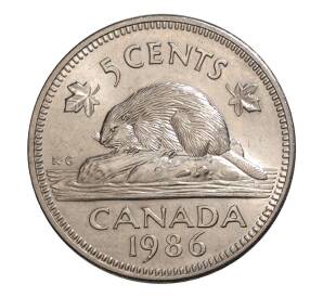 5 центов 1986 года Канада — Фото №1