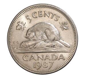 5 центов 1987 года Канада — Фото №1