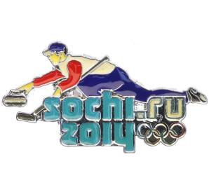 Значок 2014 года «Сочи-2014 — Керлинг» — Фото №1