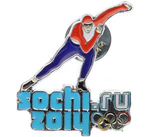Значок 2014 года «Сочи-2014 — Конькобежный спорт» — Фото №1