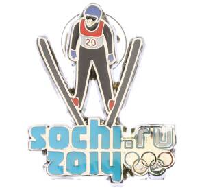 Значок 2014 года «Сочи-2014 — Трамплин» — Фото №1