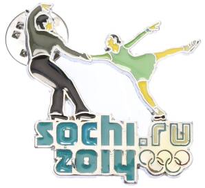 Значок 2014 года «Сочи-2014 — Фигурное катание» — Фото №1