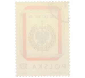 Почтовая марка 1.50 злотых 1974 года Польша «30-летие Гражданской милиции и Службы безопасности» — Фото №2