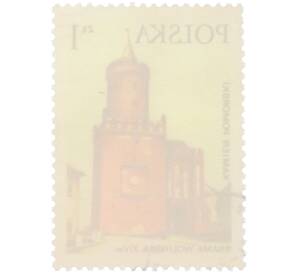 Почтовая марка 1 злотый 1977 года Польша «Памятники архитектуры — Волинские ворота в Камень-Поморске» — Фото №2