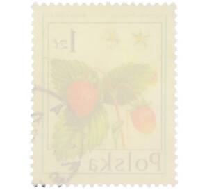 Почтовая марка 1 злотый 1977 года Польша «Лесные ягоды — Земляника лесная» — Фото №2