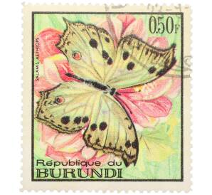 Почтовая марка 0.50 франка 1968 года Бурунди «Фауна и флора — Salamis aethiops» — Фото №1