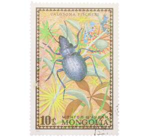 Почтовая марка 10 тугриков 1972 года Монголия «Насекомые Монголии - Жужелица Фишера» — Фото №1