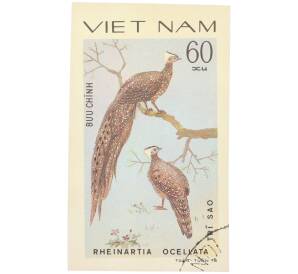 Почтовая марка 60 су 1978 года Вьетнам «Фазановые — Хохлатый аргус» (Без перфорации) — Фото №1