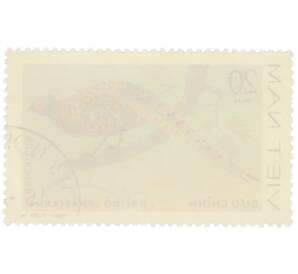 Почтовая марка 20 су 1978 года Вьетнам «Фазановые - Обыкновенный фазан» — Фото №2