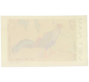 Почтовая марка 12 су 1978 года Вьетнам «Декоративные птицы - Сиамская лофура» (Без перфорации) — Фото №2