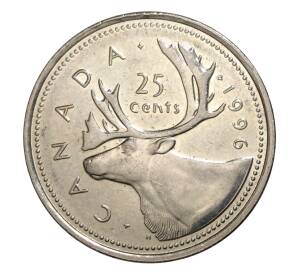 25 центов 1996 года Канада — Фото №1