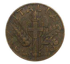 10 чентезимо 1943 года Италия — Фото №1