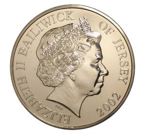 5 фунтов 2002 года Джерси — 150 лет со дня смерти Артура Уэлсли (Герцога Веллингтон) — Фото №2