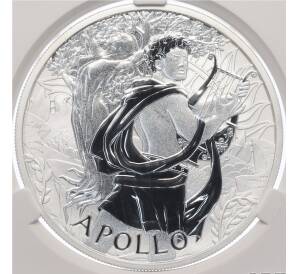 1 доллар 2023 года Тувалу «Боги Олимпа — Аполлон» в слабе CPRC (Топ-грейд MS70) — Фото №1