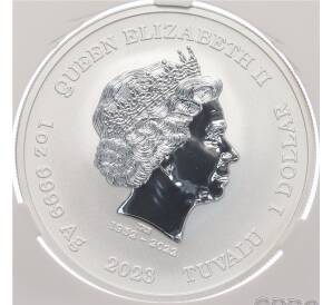 1 доллар 2023 года Тувалу «Боги Олимпа — Аполлон» в слабе CPRC (Топ-грейд MS70) — Фото №2