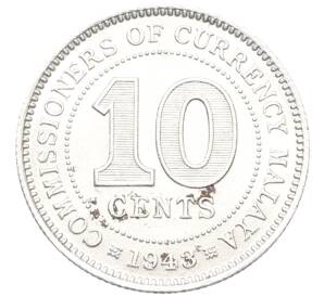 10 центов 1943 года Малайя — Фото №1