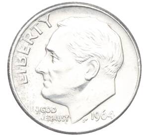1 дайм (10 центов) 1964 года США — Фото №1