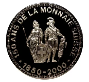 Жетон 2000 года «150 лет швейцарскому франку» (банкнота 50 франков)