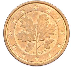 1 евроцент 2002 года F Германия — Фото №1
