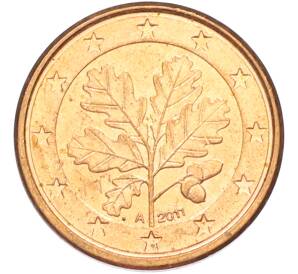1 евроцент 2011 года A Германия — Фото №1