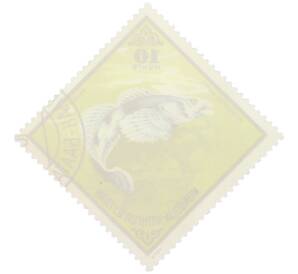 Почтовая марка 10 мунгу 1975 года Монголия «Рыбы - Амурский бычок» — Фото №2