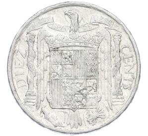 10 сентимо 1953 года Испания — Фото №2