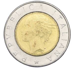 500 лир 1993 года Италия «100 лет Банку Италии» — Фото №2